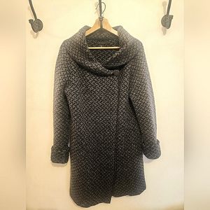 Tahari Long Cowl Neck Open Cardigan